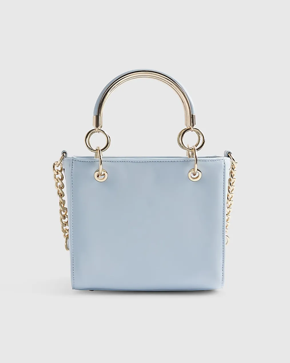 Blue Laser Cut Floral Tote Bag