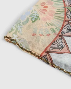 Blue Leaf Print Mini Sarong