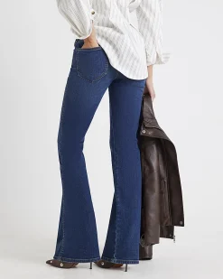 Blue Mid Rise Bootcut Jeans