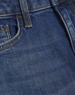 Blue Mid Rise Flared Jeans