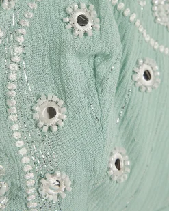 Blue Mirror Embroidered Cami