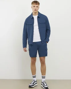 Blue Muscle Fit Shacket