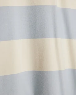 Blue Oversized Cotton Stripe T-Shirt