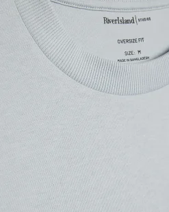 Blue Oversized Fit Cotton Heavyweight T-Shirt