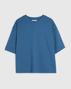 Blue Premium Short Sleeve Boxy T-shirt