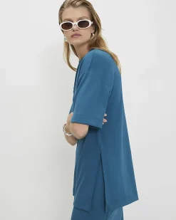 Blue Premium Short Sleeve Oversized T-Shirt