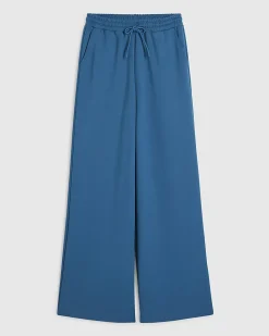 Blue Premium Wide Leg Joggers