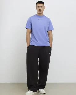 Blue Regular Fit Crew Neck Midweight T-Shirt