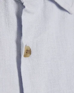 Blue Regular Fit Linen Blend Shirt