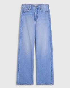 Blue Relaxed Straight Leg Jeans