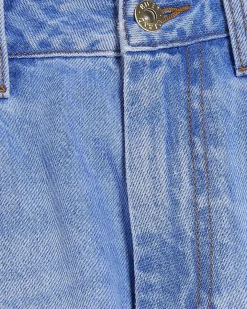Blue Relaxed Straight Leg Jeans