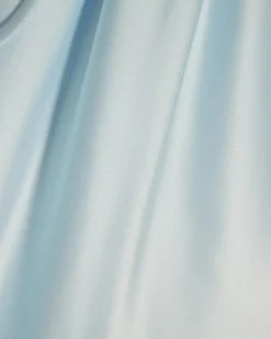 Blue Satin One Shoulder Maxi Dress