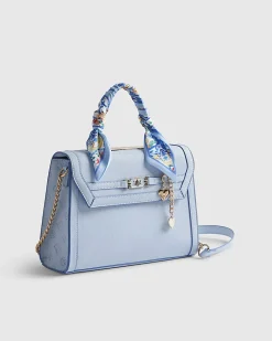 Blue Scarf Charm Tote Bag