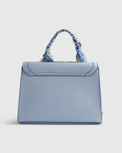 Blue Scarf Charm Tote Bag