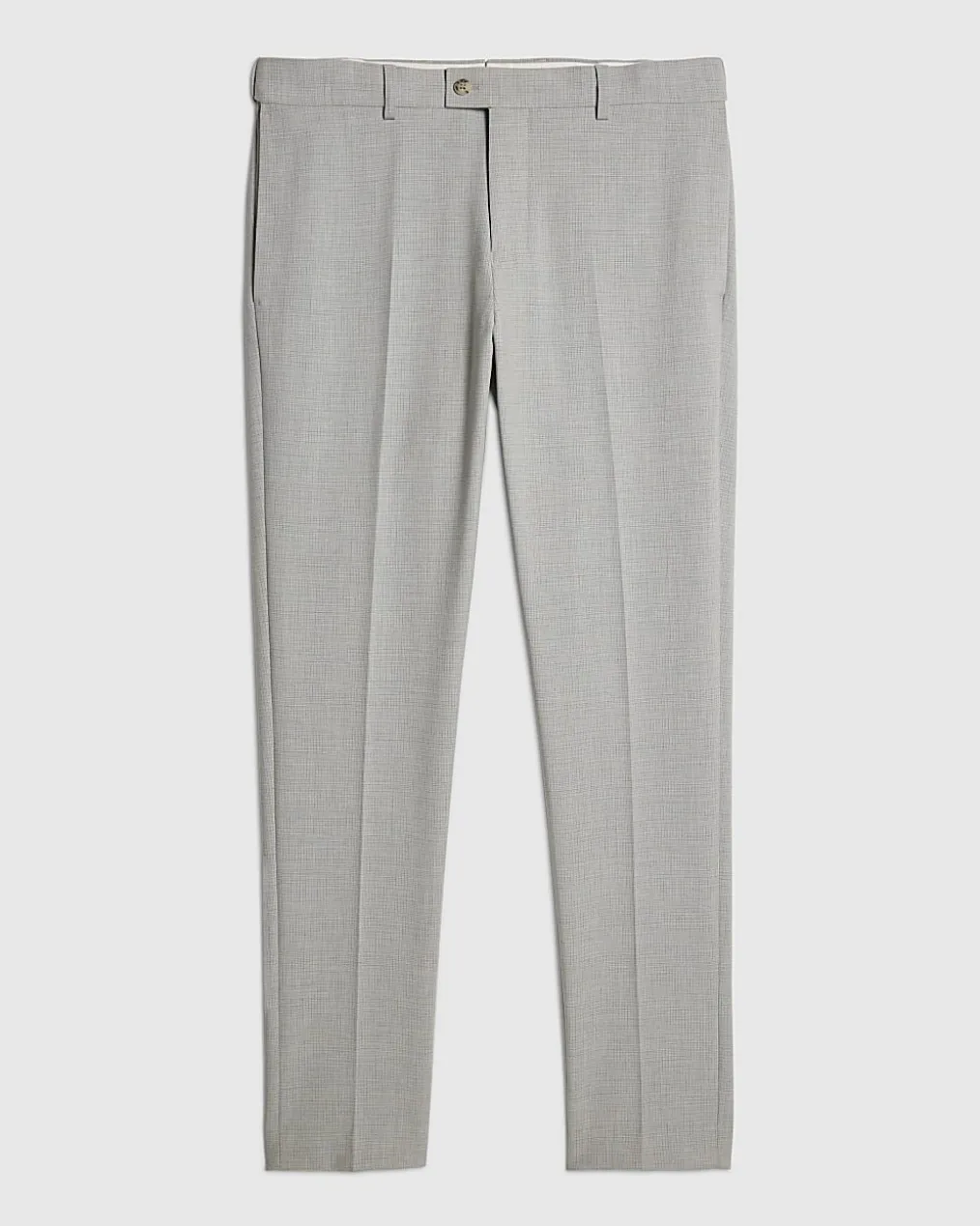 Blue Skinny Fit Micro Check Suit Trousers