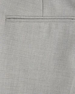 Blue Skinny Fit Micro Check Suit Trousers