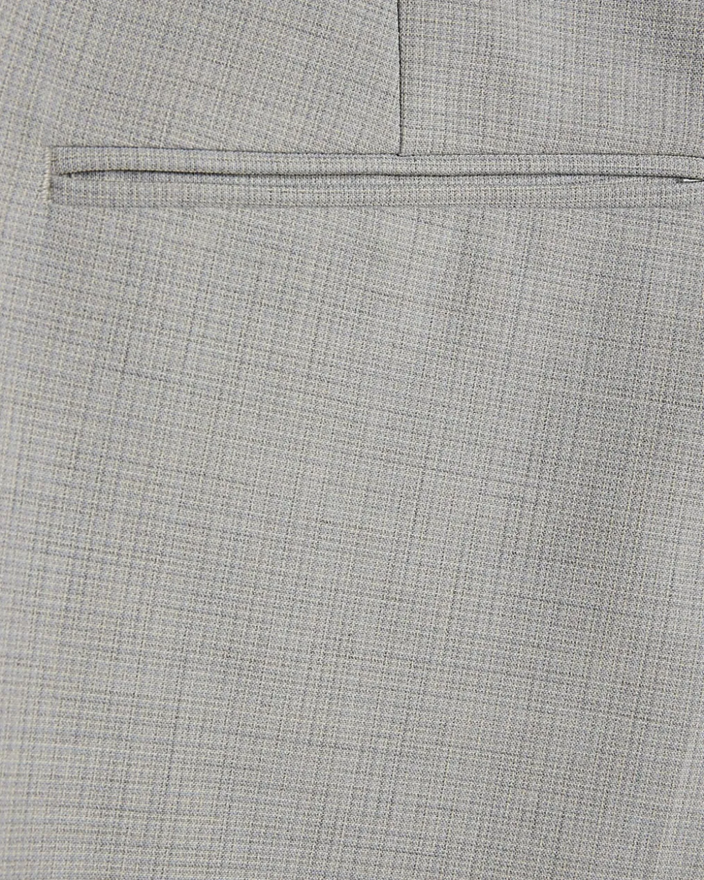 Blue Skinny Fit Micro Check Suit Trousers