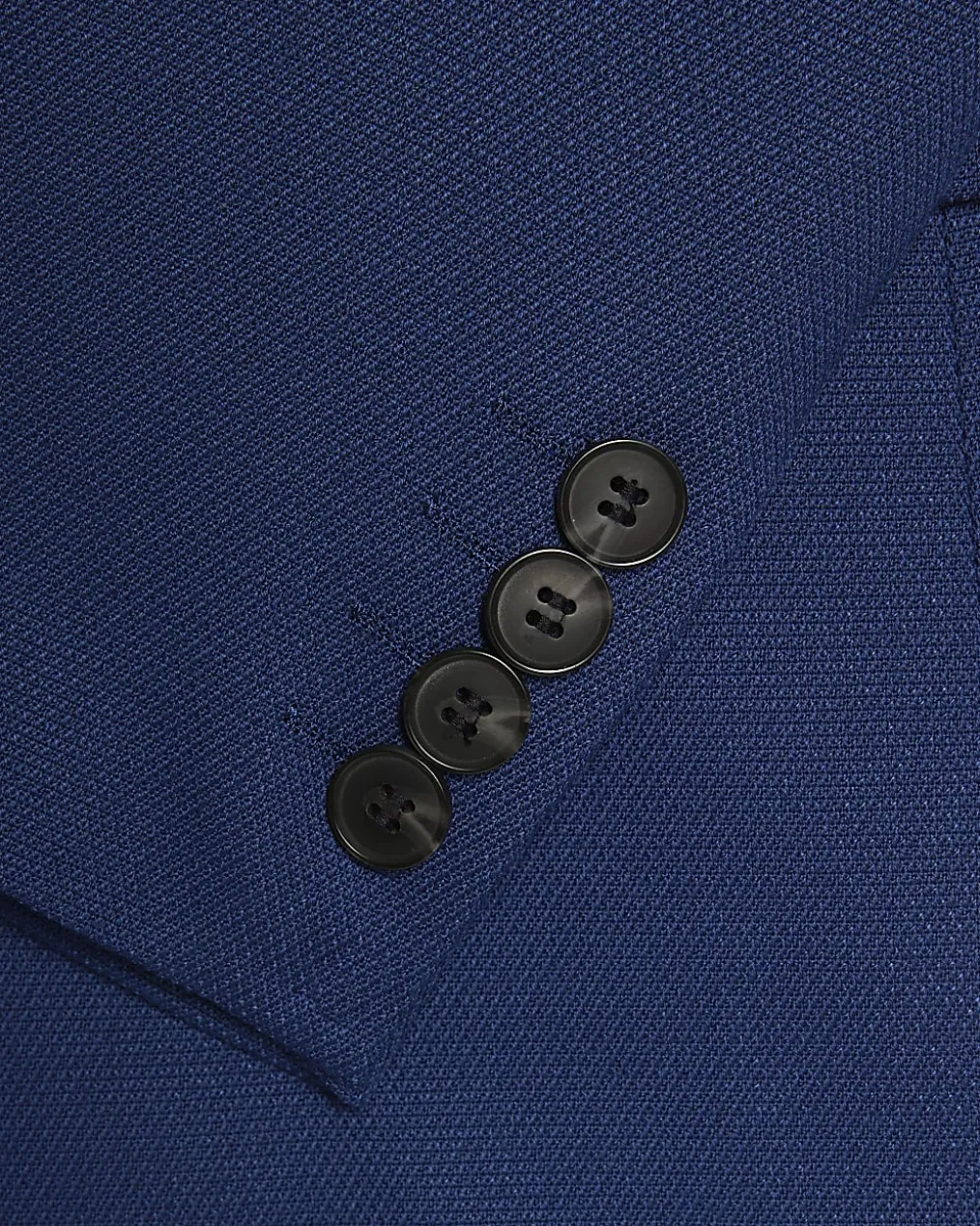 Blue Skinny Fit Stretch Textured Suit Jacket