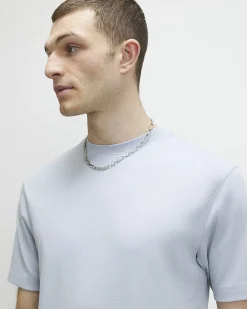 Blue Slim Fit Crew Neck T-Shirt