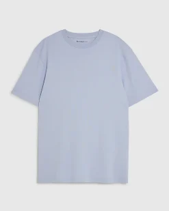 Blue Slim Fit Interlock Crew Neck T-Shirt