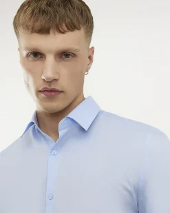 Blue Slim Fit Long Sleeve Shirt