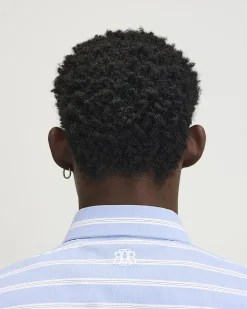 Blue Slim Fit Stripe Shirt