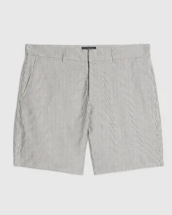 Blue Slim Fit Stripe Shorts