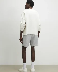 Blue Slim Fit Stripe Shorts