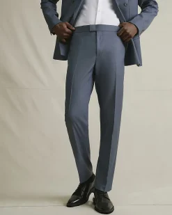 Blue Slim Fit Suit Trousers