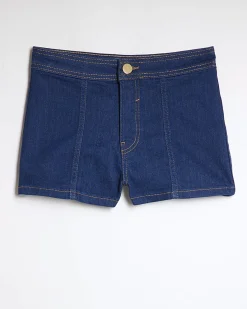 Blue Stretch Hotpant Denim Shorts