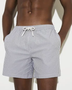 Blue Stripe Swim Shorts