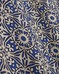 Blue Tile Print Shirt