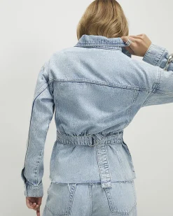 Blue Waisted Denim Jacket