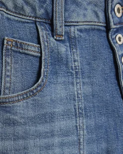 Blue Wide Leg Pocket Front Jeans