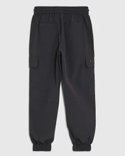 Boys Black Zip Cargo Trousers