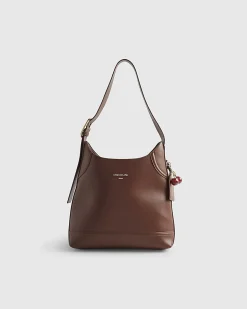 Brown Buckled Slouch Bag