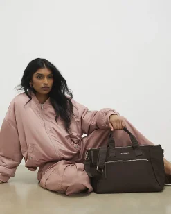 Brown Cabin Size Logo Holdall