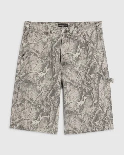 Brown Camouflage Denim Jorts
