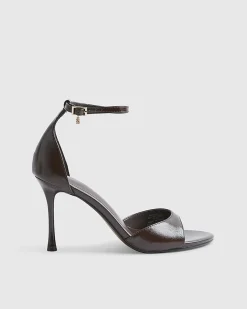 Brown Closed Back Heeled Sandals