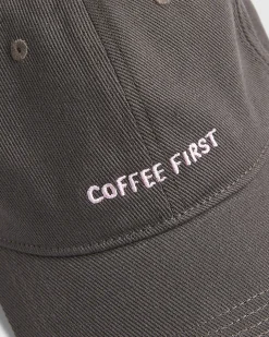 Brown Coffee First baseball Cap