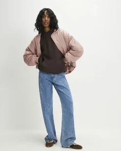 Brown Cotton Blend Long Sleeve Hoodie