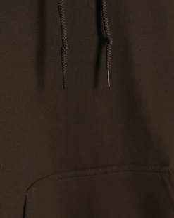 Brown Cotton Blend Long Sleeve Hoodie