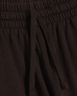 Brown Cotton Loopback Shorts