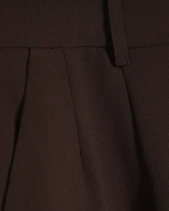 Brown Drapey Barrel Leg Trousers