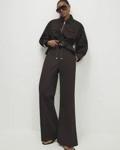 Brown Drawstring Waist Trousers