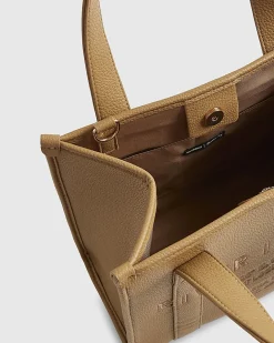 Brown Embroidered Tote Bag