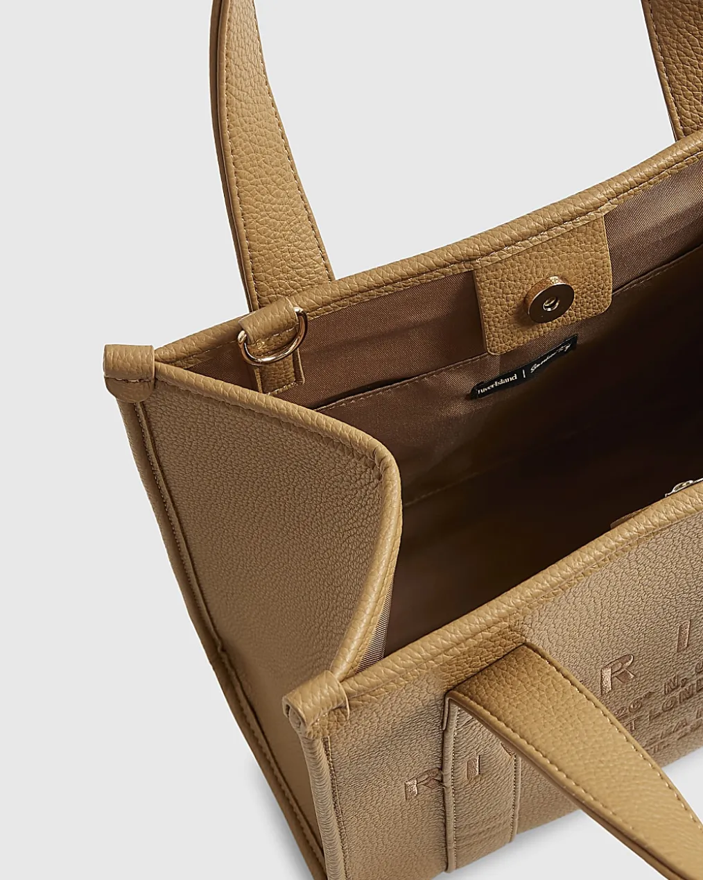 Brown Embroidered Tote Bag