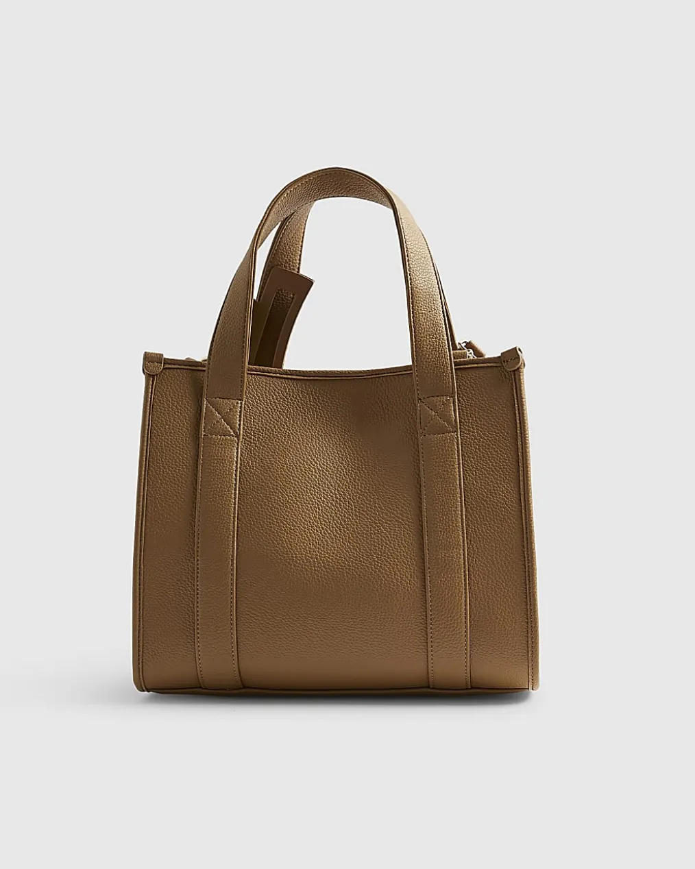 Brown Embroidered Tote Bag