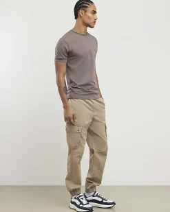 Brown Essential Muscle Fit Stretch T-Shirt