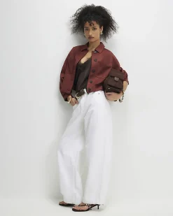 Brown Faux Suede Overshirt